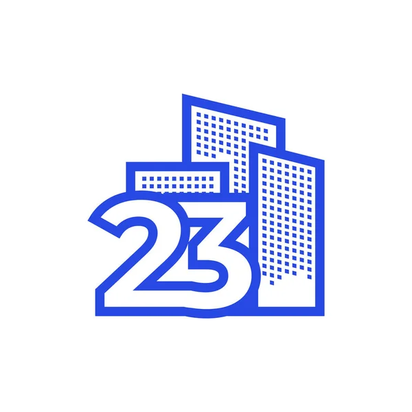 Αριθμός Λογότυπο Του Κτιρίου Σχεδιασμό Διάνυσμα Γραφικό Σύμβολο Εικονίδιο Εικόνα — Διανυσματικό Αρχείο