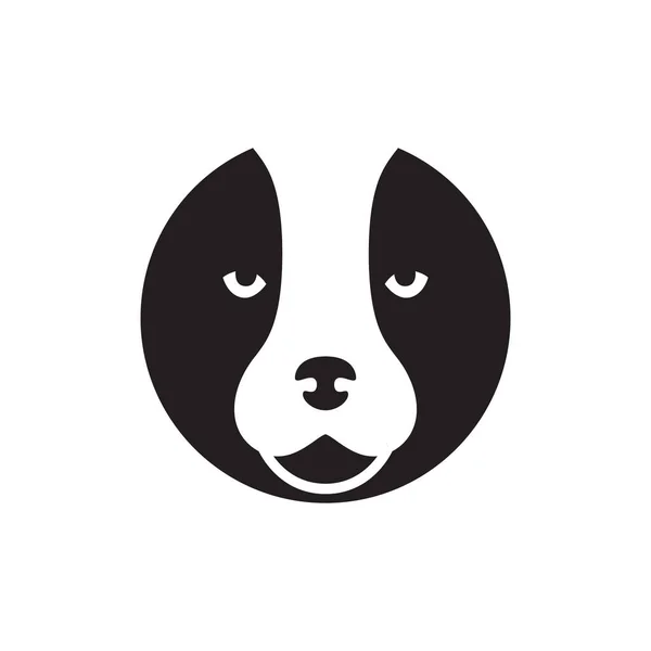 Лицо Раздражает Милый Дизайн Логотипа Собаки Векторный Графический Символ Иконка — стоковый вектор