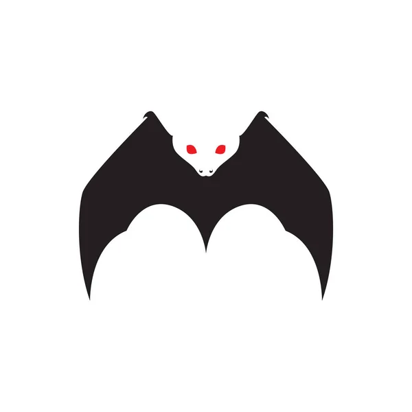 Moderne Negative Raum Fledermaus Logo Design Vektor Grafik Symbol Symbol — Stockvektor