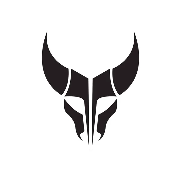 Isolated Black Skull Cow Logo Design Vector Graphic Symbol Icon — Stock Vector