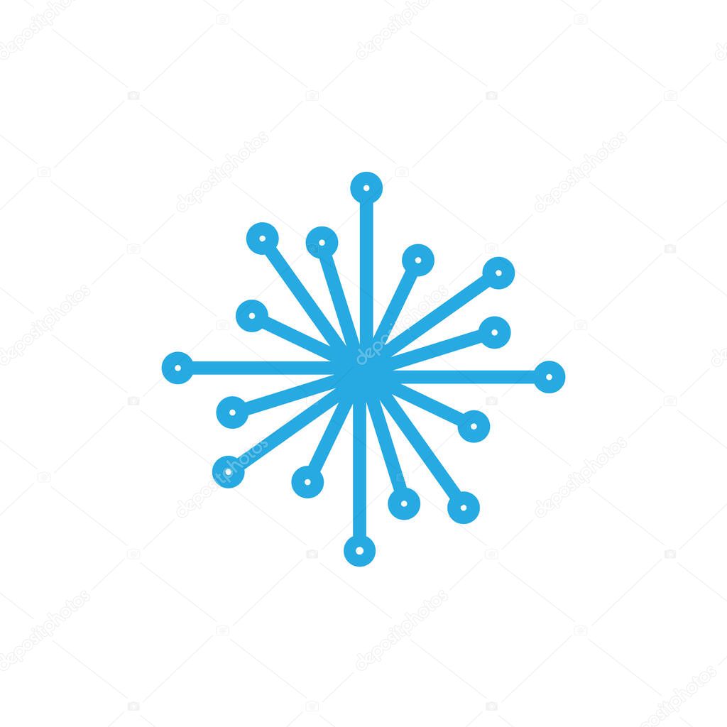 line connect dot technology logo design, vector graphic symbol icon illustration creative idea