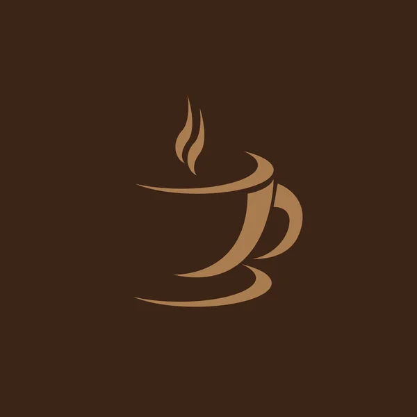 Чашка Современной Формы Дизайн Логотипа Шоколадного Напитка Векторная Графическая Иконка — стоковый вектор