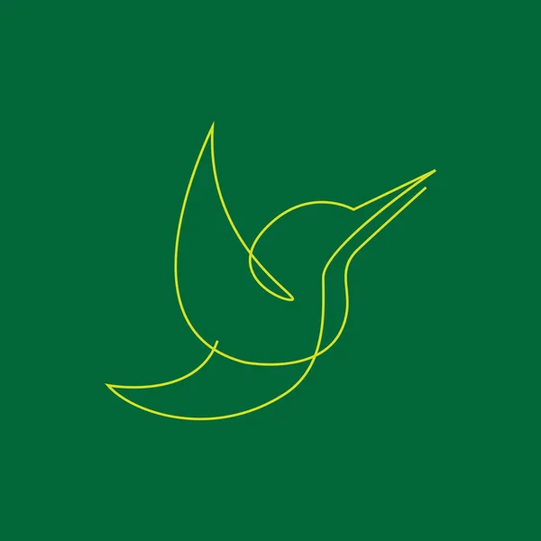 Kontinuierliche Linie Vogel Wenig Kolibri Logo Design Vektor Grafik Symbol — Stockvektor