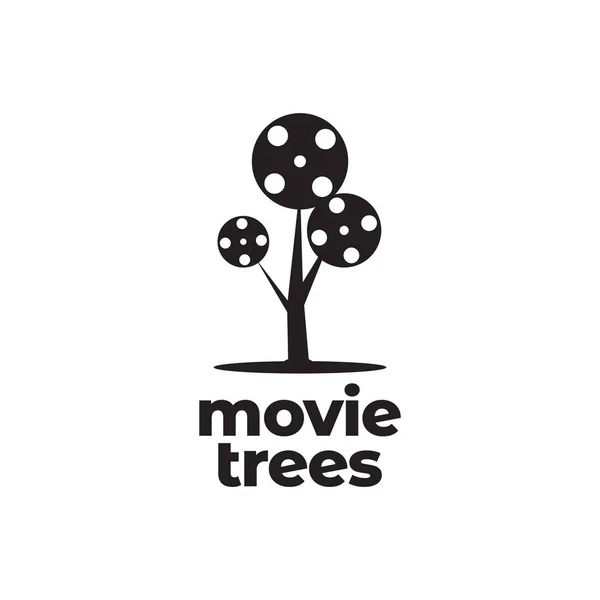 Arbre Films Rouleau Film Logo Design Vecteur Graphique Symbole Icône — Image vectorielle