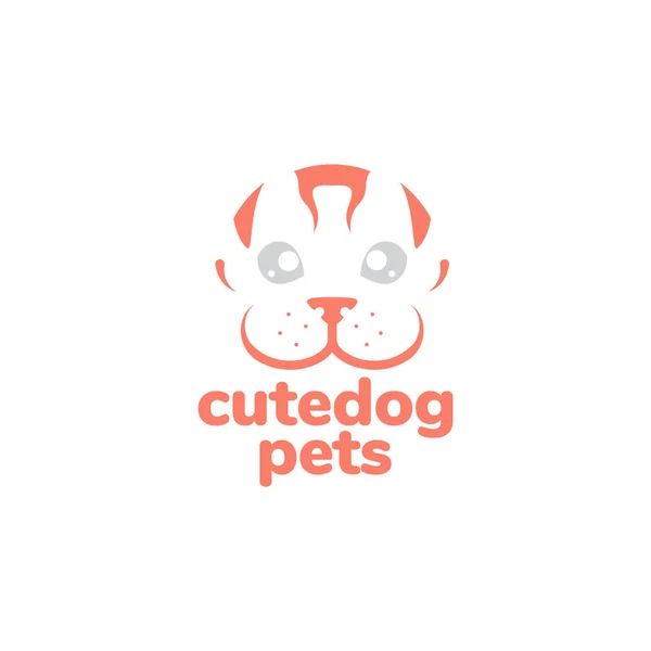 Sevimli Köpek Yavrusu Logo Tasarımı Vektör Grafik Simge Çizimi Yaratıcı — Stok Vektör