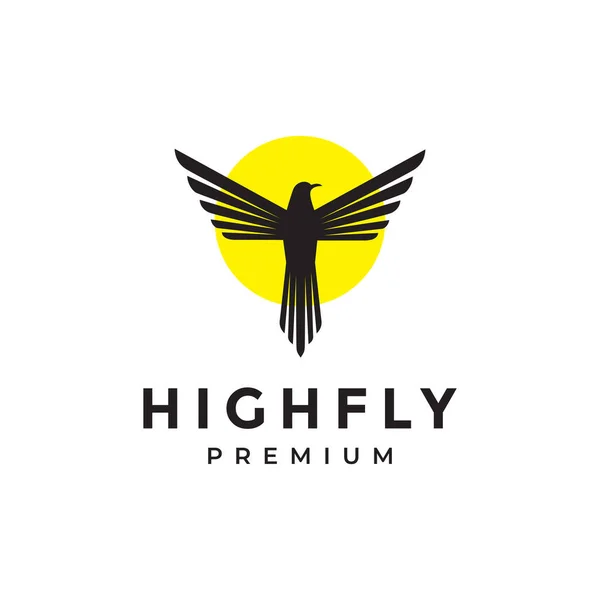 Forma Moderna Pássaro Voar Falcão Logotipo Design Vetor Símbolo Gráfico —  Vetores de Stock