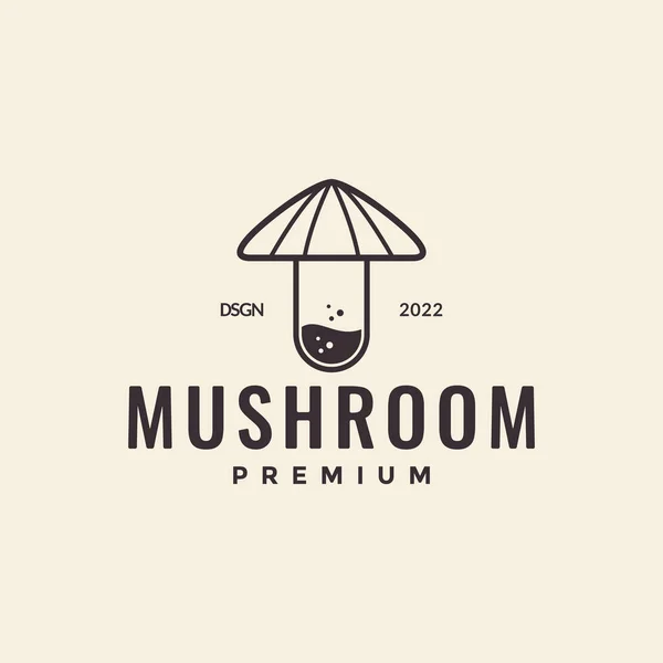 Mushroom Nutrition Hipster Logo Design Vector Graphic Symbol Icon Illustration — Stock Vector