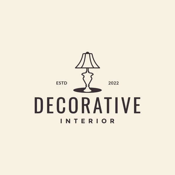 Lighting Traditional Interior Lamp Logo Design Vector Graphic Symbol Icon — стоковый вектор