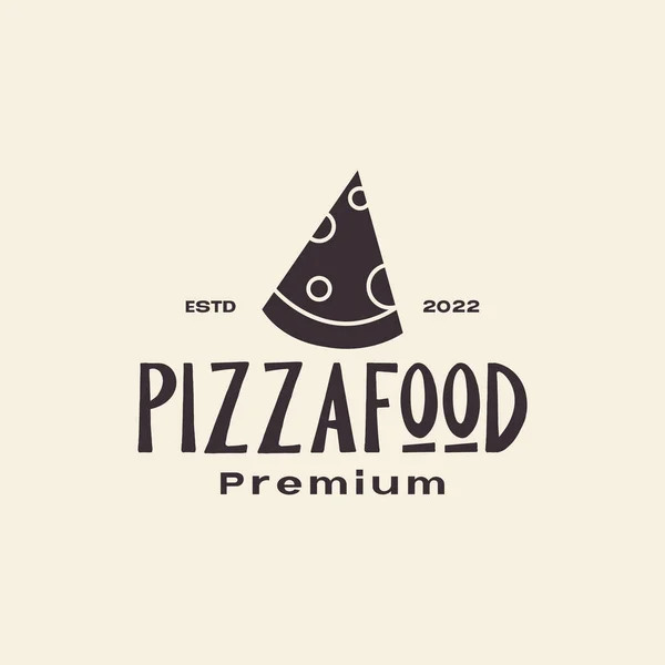 Pizza Plátek Hipster Logo Design Vektor Grafický Symbol Ikona Ilustrace — Stockový vektor