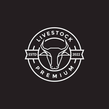 Çizgi başı çokgen rozet logosu tasarım vektör grafik simgesi çizim yaratıcı fikir