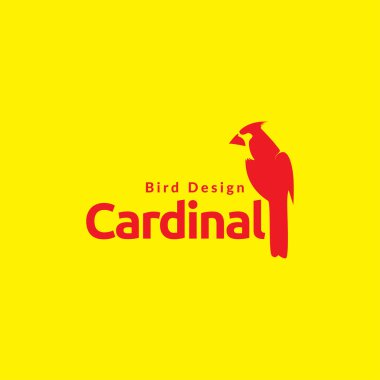 kırmızı soyut kuş logosu tasarım vektör grafik simgesi çizim yaratıcı fikir