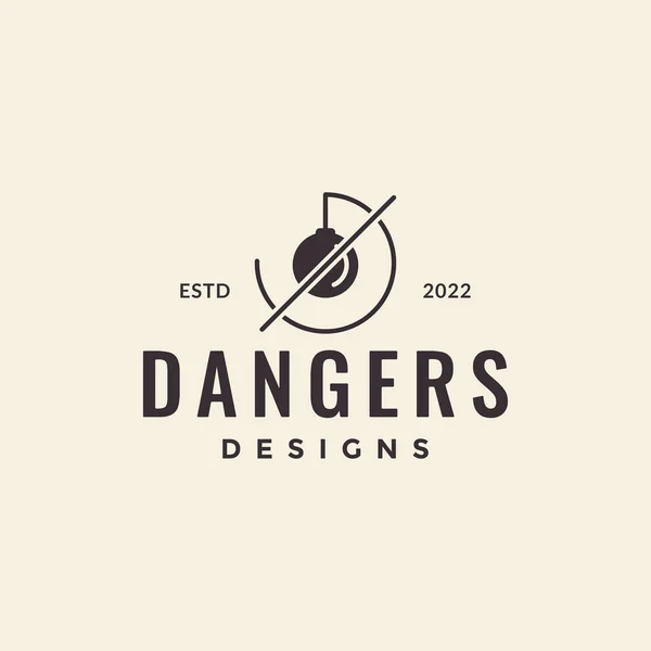 Simple Boom Danger Logo Design Vector Graphic Symbol Icon Illustration — Stock Vector