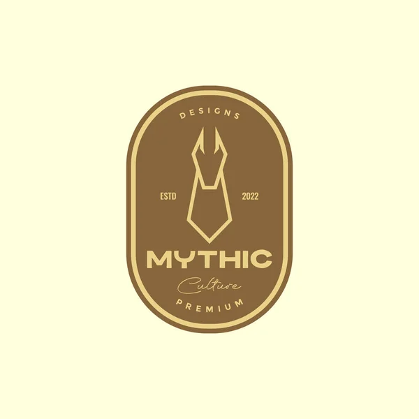 Головка Анубис Египет Эмблема Дизайн Логотипа Векторного Графического Символа Иконка — стоковый вектор