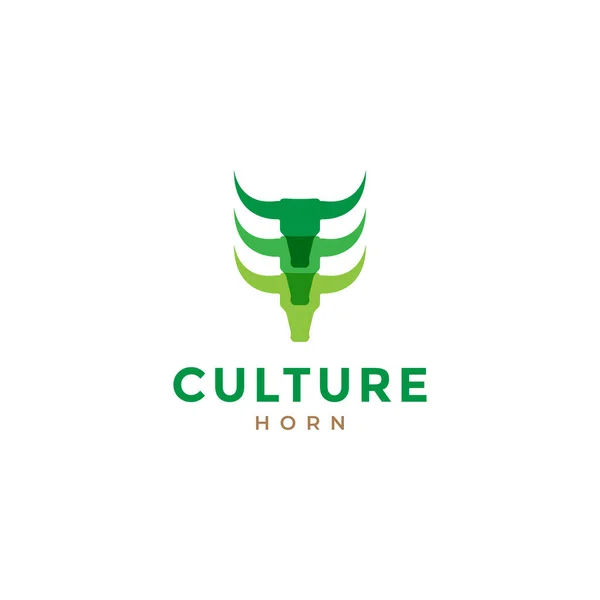 Буфалло Череп Индонезийской Культуры Логотип Дизайн Векторной Графической Иконки Символ — стоковый вектор