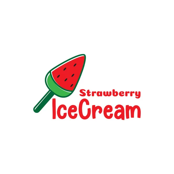 Wassermelone Eis Bunt Logo Design Vektor Grafik Symbol Symbol Illustration — Stockvektor