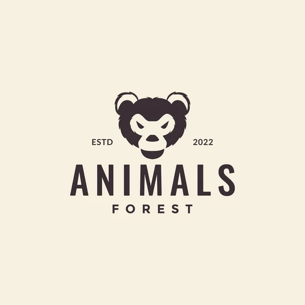 Nacht Dier Hoofd Koala Logo Ontwerp Vector Grafisch Symbool Pictogram — Stockvector