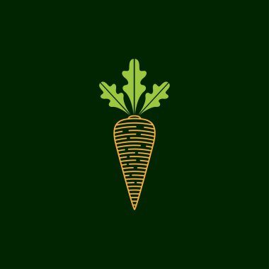 modern vegetable carrot colorful logo design