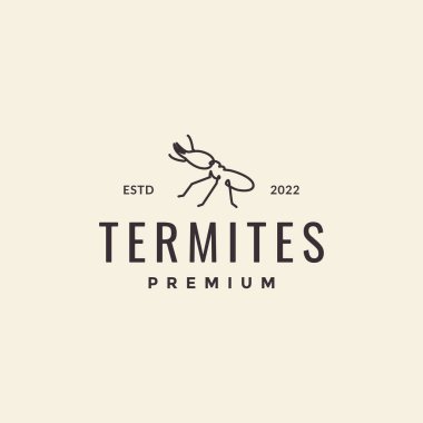 minimal termite line hipster logo clipart