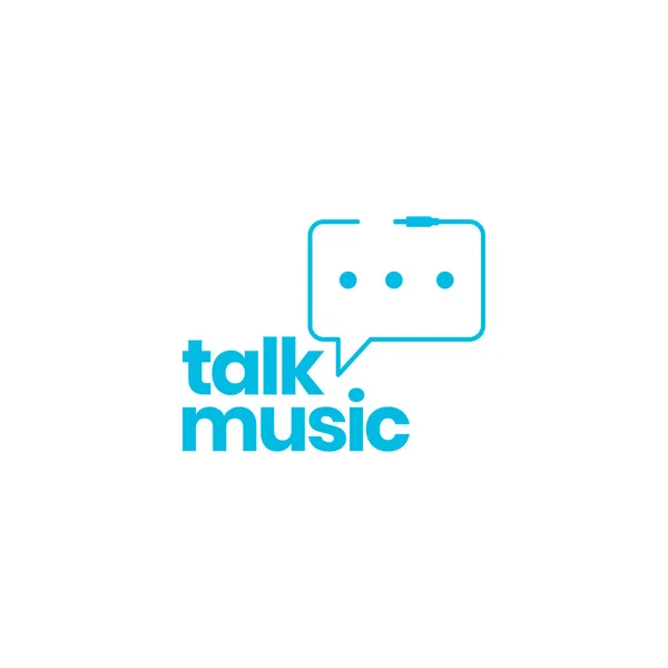Music Cable Talk Logo Design — ストックベクタ