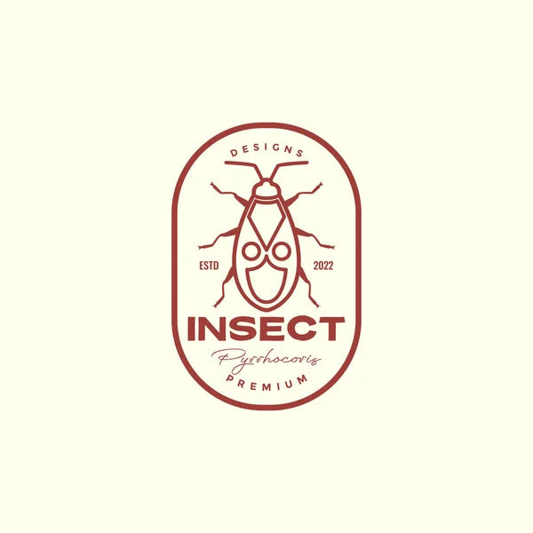 Pyrrhocoridae insect animal logo design