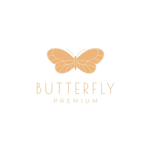 Pastel Butterfly Insect Logo Design — Archivo Imágenes Vectoriales