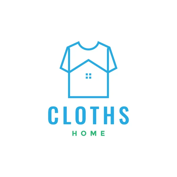 Man Cloth Home Logo Design — Stock vektor