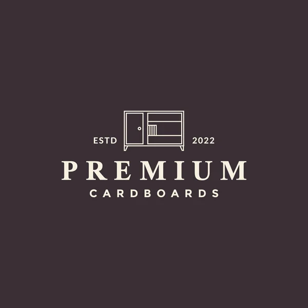 Hipster Luxury Modern Cupboard Logo Design —  Vetores de Stock