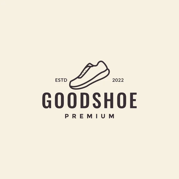 Simple Man Shoe Hipster Logo Design — Stockový vektor