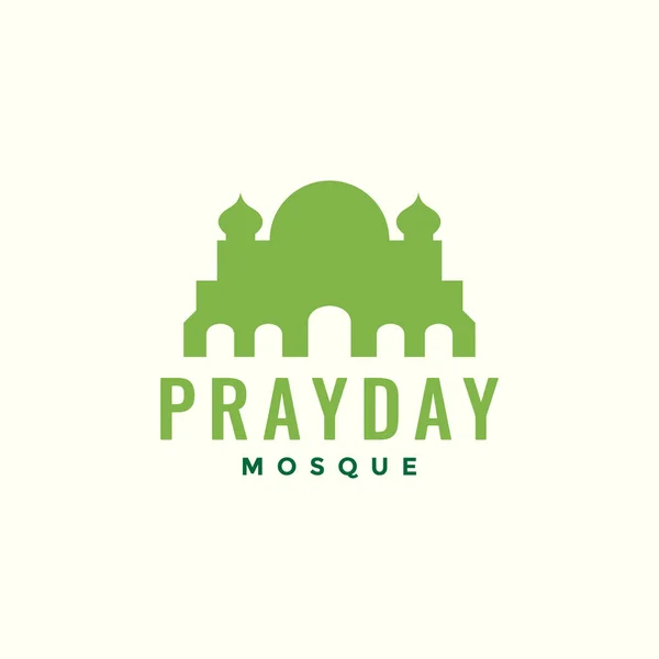 Old Mosque Dome Logo Design — Stock Vector
