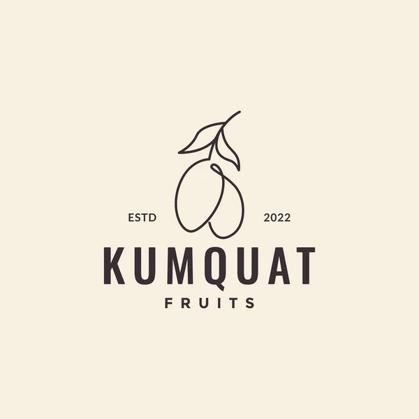 Fruit Kumquat Logo Design Vector — Vector de stock