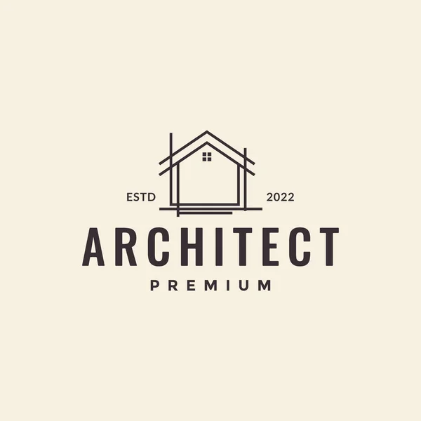 Логотип Строительной Линии Архитектора — стоковый вектор
