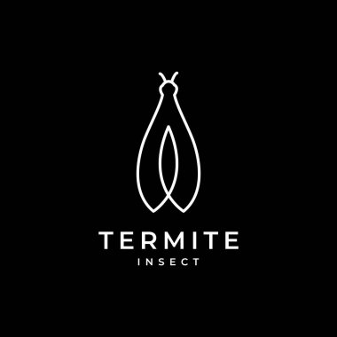 minimal lines modern termite logo design