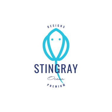 colored sting ray logo design