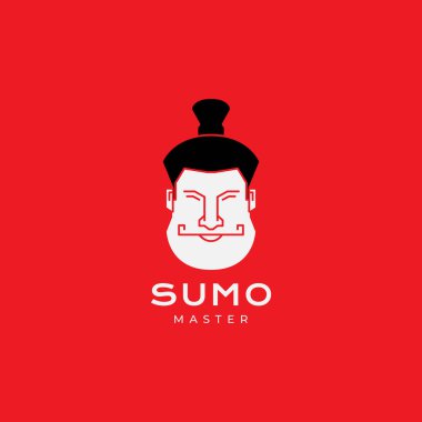 face sumo man logo design
