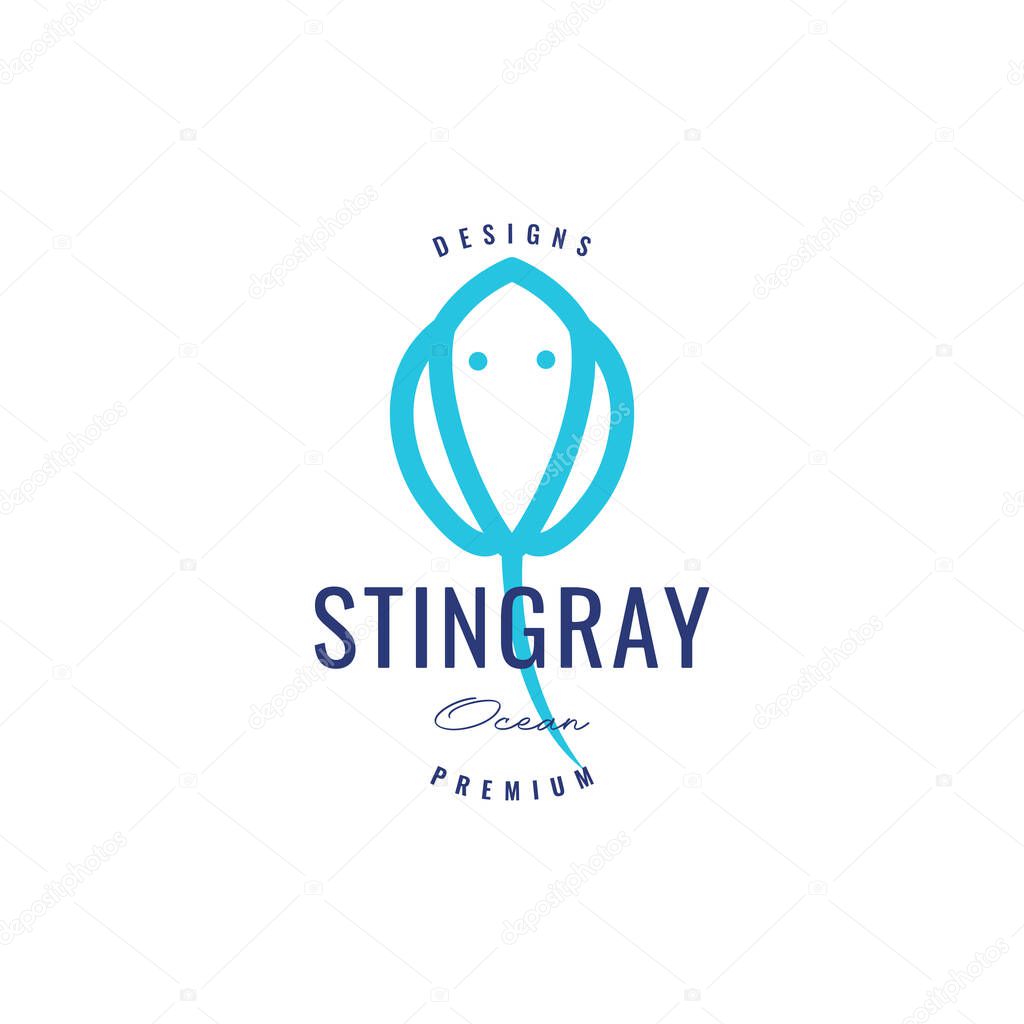 Colored sting ray logo design