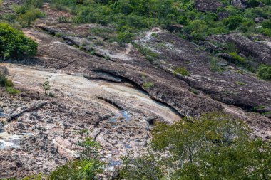 Brezilya 'nın Bahia eyaletindeki Chapada Diamantina' da Lencois kasabası yakınlarındaki Serrano doğal havuzları