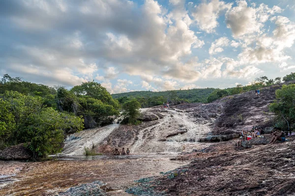 Brezilya 'nın Bahia eyaletindeki Chapada Diamantina' da Lencois kasabası yakınlarındaki Serrano doğal havuzları