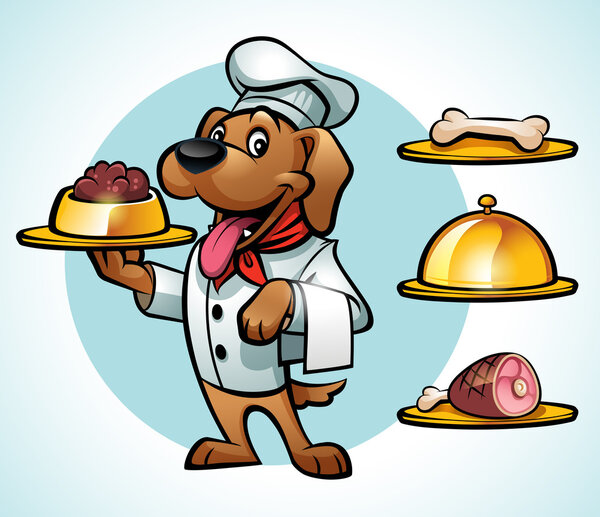 Illustration of a dog - chef