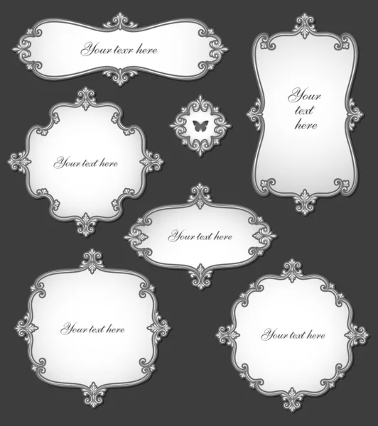 Conjunto vectorial de elegantes etiquetas vintage — Archivo Imágenes Vectoriales