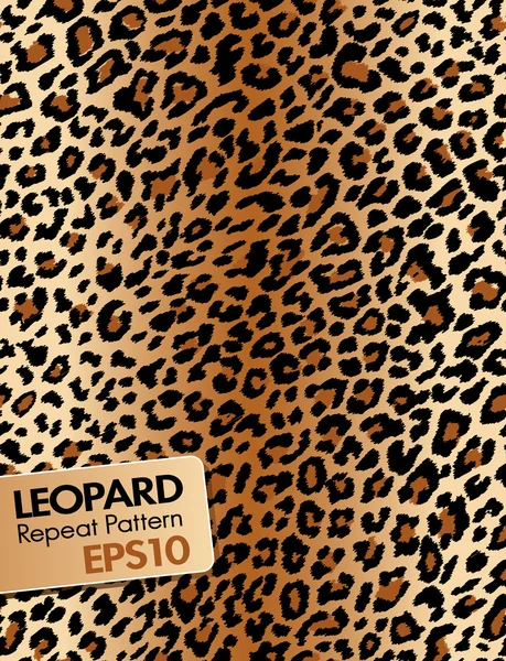 Leopard skin, Repeat pattern — Stock Vector