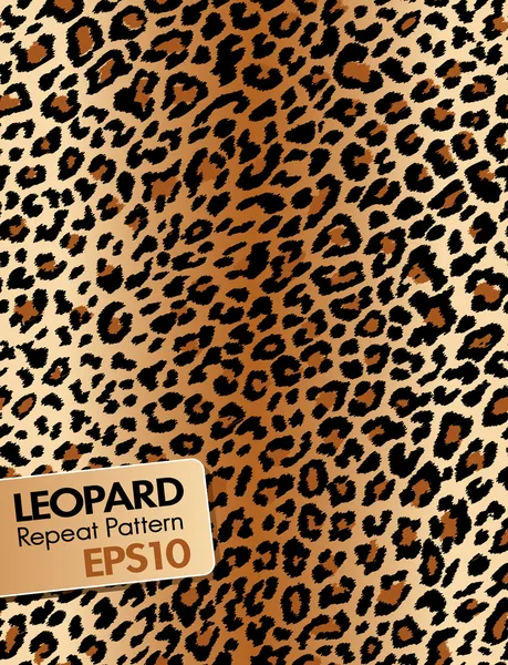 Pele de leopardo, padrão de repetição — Vetor de Stock