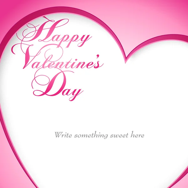 Happy Valentine 's Day vector design with cropped heart — стоковый вектор