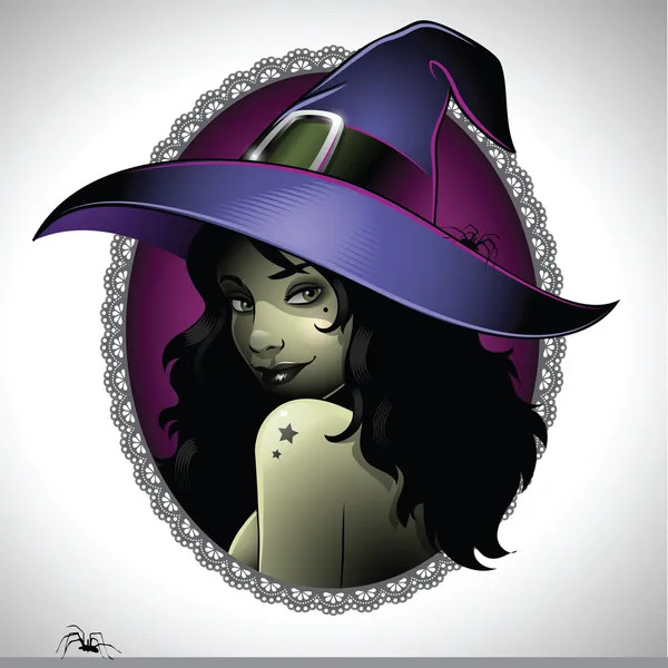 Illustration of a sexy witch — Stock Vector