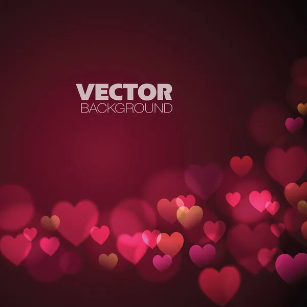 Fondo abstracto con corazones rosados — Vector de stock