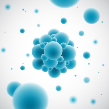 Vector illustration of a blue cell