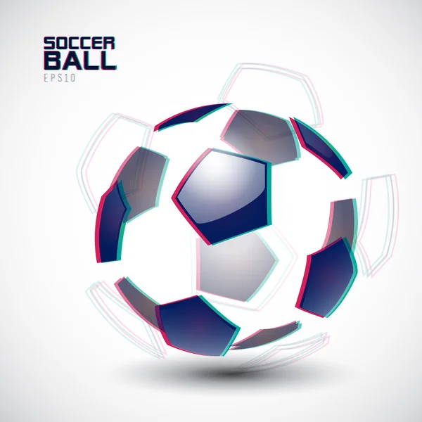 Parçalanmış futbol topu — Stok Vektör