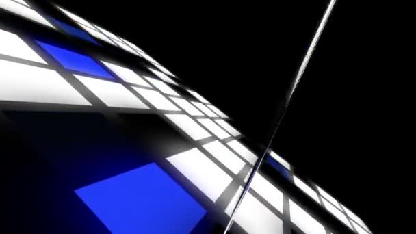 抽象的な正方形のアニメーション - 飛行正方形の背景 — ストック動画