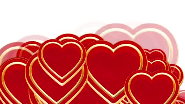 létající láska srdce, svatební pozadí animace, den svatého Valentýna, alfa matný
