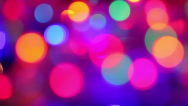 Blurred lights - red abstract background, defocused light motion bokeh effect — Stock Video