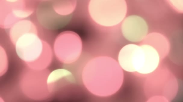 Blurred lights - pastel abstract background, defocused light motion bokeh effect — Stock Video